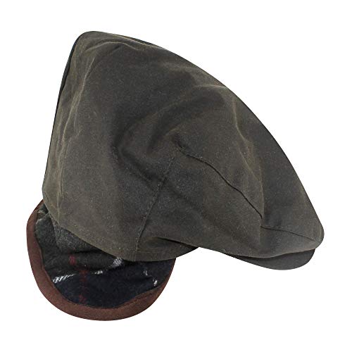 BARBOUR MHA0294-OL11 Cheviot Waxed Tartan Cap OLIVE BROWN