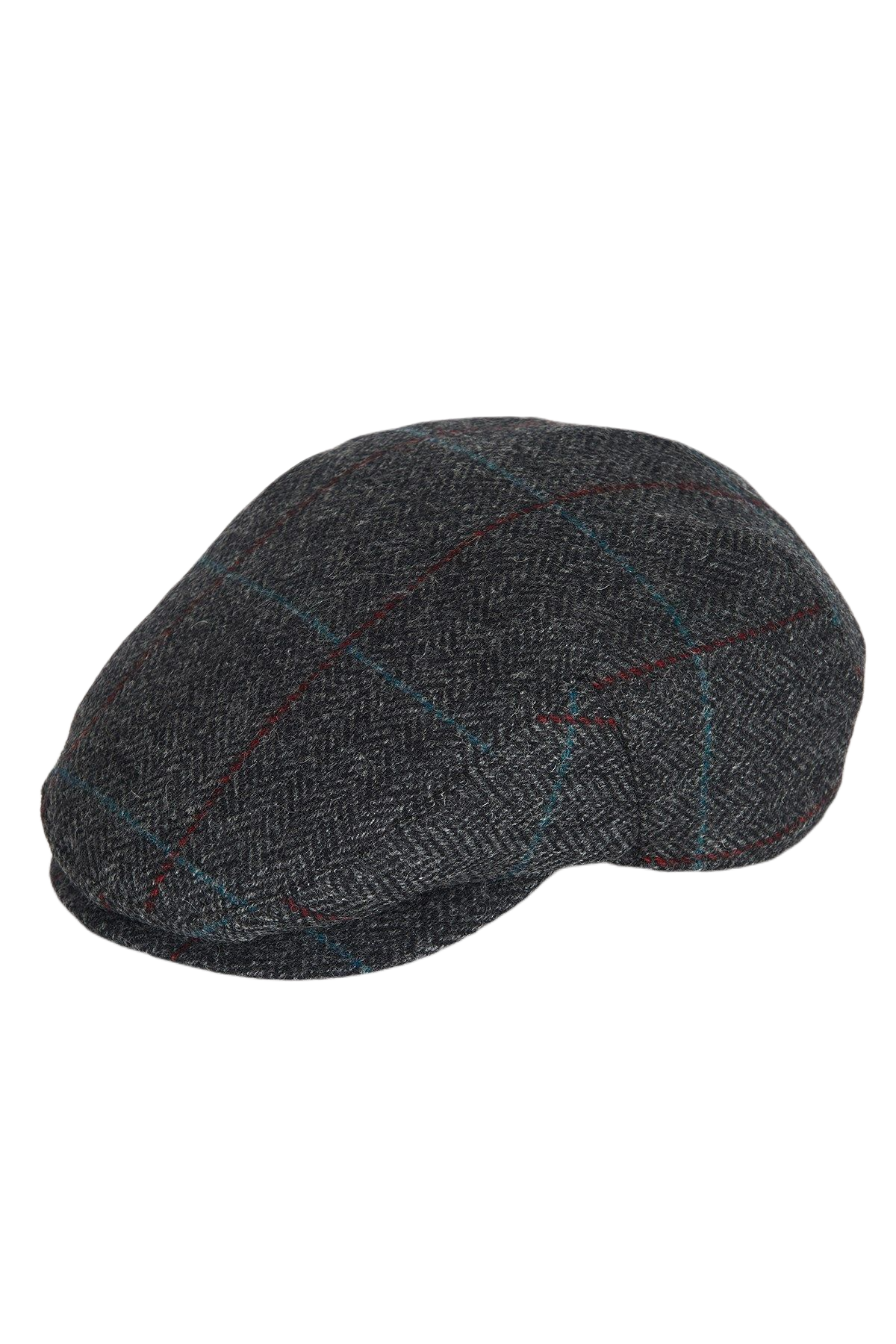 BARBOUR MHA706-CH31 Cairm Flat Cap Charcoal-Red-Blue