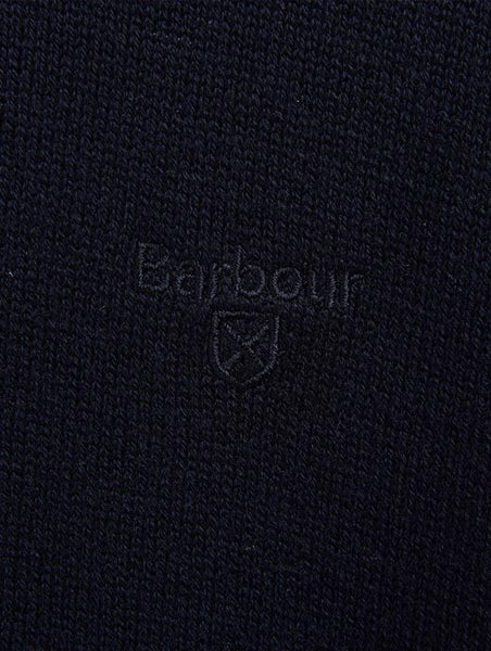 BARBOUR MKN1074-NY91 Half-Zip Cotton Pullover Tartan NAVY BLUE