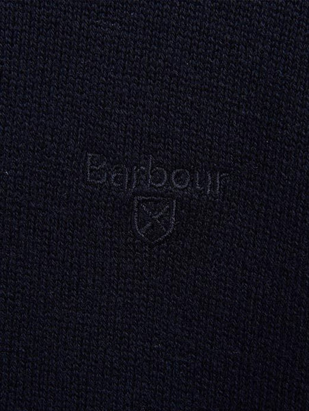 BARBOUR MKN1074-NY91 Half-Zip Cotton Pullover Tartan BLU NAVY