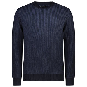 BARBOUR MKN1323-NY91 Duffle Knitted Crew Neck Pullover Cotton-Wool NAVY BLUE