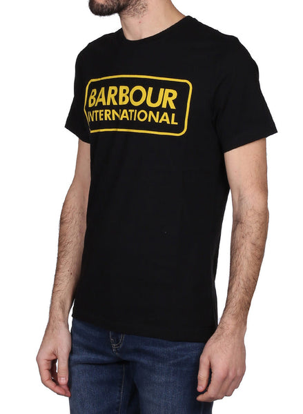 BARBOUR MTS0369-BK91 International Essential Large Logo T-Shirt BLACK