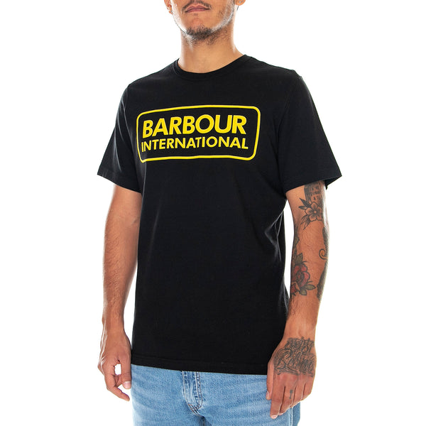 BARBOUR MTS0369-BK91 International Essential Large Logo T-Shirt BLACK