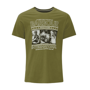 BARBOUR MTS0932-OL73 International Steve McQueen Real Military T-Shirt OLIVE GREEN
