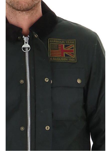 BARBOUR MWX1853-SG91 International SMQ Workers Wax Jacket SAGE GREEN