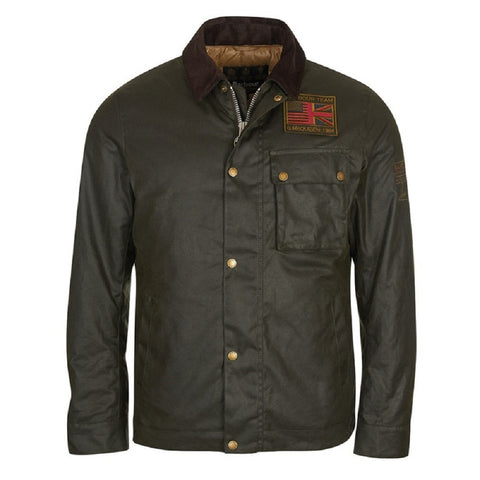 BARBOUR MWX1853-SG91 International SMQ Workers Wax Jacket SAGE GREEN