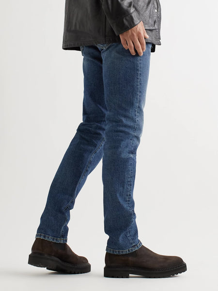 BELSTAFF 71100497-80125 Longton Slim Dark Denim Washed Jeans Uomo Slim Fit