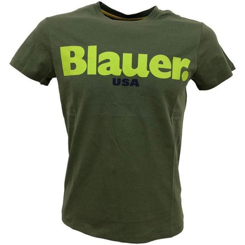 BLAUER 20SBLUH2170-004547 T-Shirt Logo Girocollo MILITARY GREEN