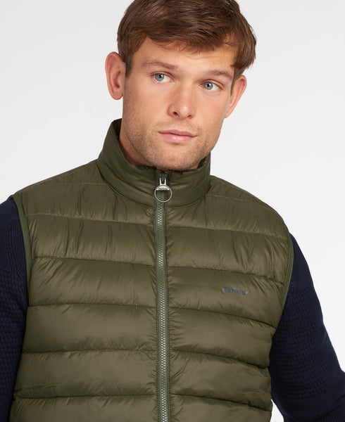 Barbour MGI0024-OL51 Bretby Gilet Piumino Smanicato Military Green