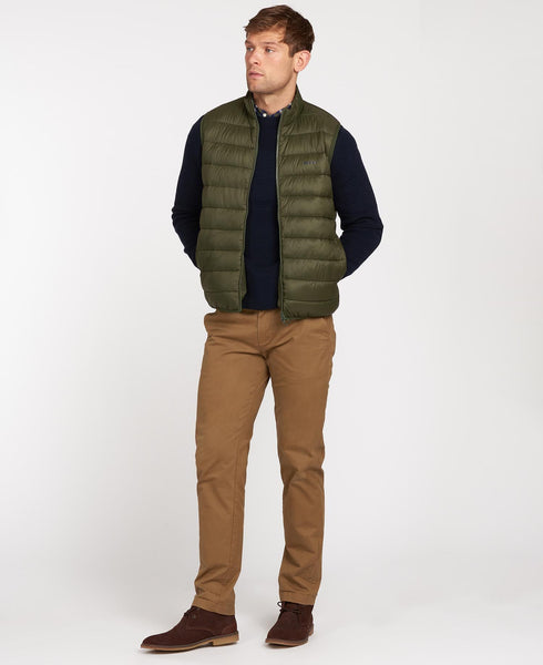 Barbour MGI0024-OL51 Bretby Gilet Piumino Smanicato Military Green