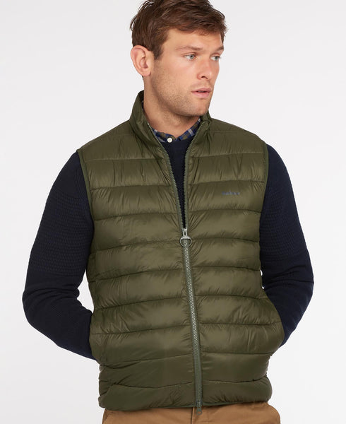 Barbour MGI0024-OL51 Bretby Gilet Piumino Smanicato Military Green