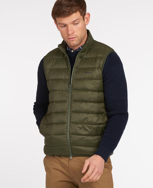 Barbour MGI0024-OL51 Bretby Gilet Piumino Smanicato Military Green