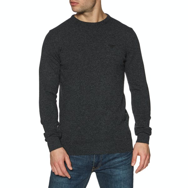 Barbour MKN0345-CH51 Shetland Crew Neck Wool Pullover Girocollo CHARCOAL GREY