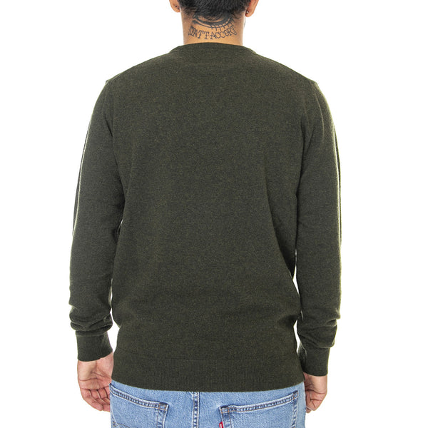 Barbour MKN0345-GN71 Shetland Crew Neck Wool Pullover Crew Neck SEAWEED GREEN