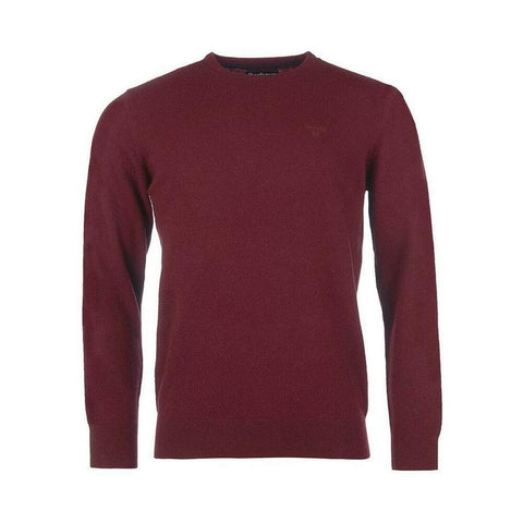 Barbour MKN0345-RE53 Shetland Crew Neck Wool Crew Neck Pullover BORDEAUX