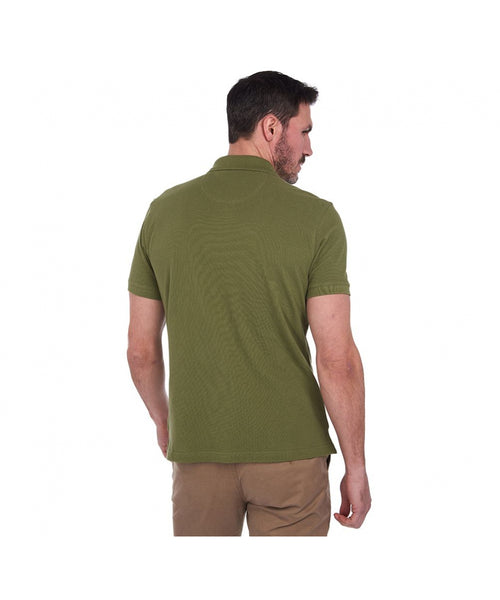 Barbour MML0012-OL39 Tartan Pique Polo SS Olive Green