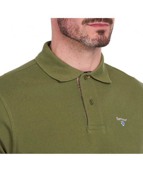 Barbour MML0012-OL39 Tartan Pique Polo SS Olive Green