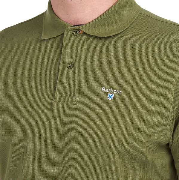 Barbour MML0012-OL39 Tartan Pique Polo SS Olive Green