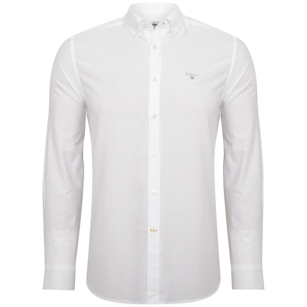 Barbour MSH4483-WH11 Oxford Button Down Shirt WHITE