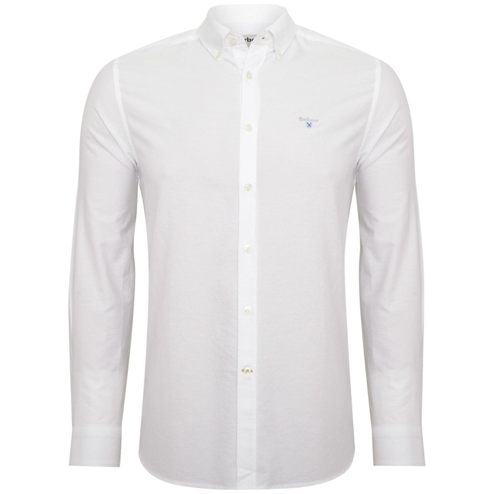 Barbour MSH4483-WH11 Oxford Button Down Shirt WHITE