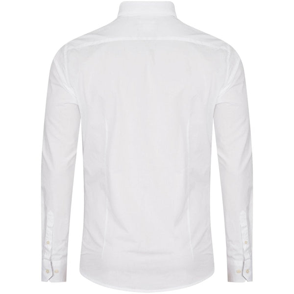 Barbour MSH4716-W11 Stretch Poplin Cotton Shirt Button Down Tartan Collar WHITE