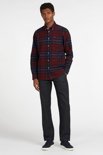 Barbour MSH4989-RE94 Lustleigh BD Shirt MERLOT NAVY