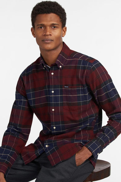 Barbour MSH4989-RE94 Lustleigh BD Shirt MERLOT NAVY