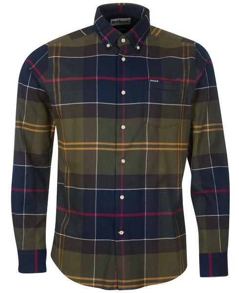 Barbour MSH4990-TN52 Edderton Tailored BD Shirt Classic Tartan GREEN-NAVY