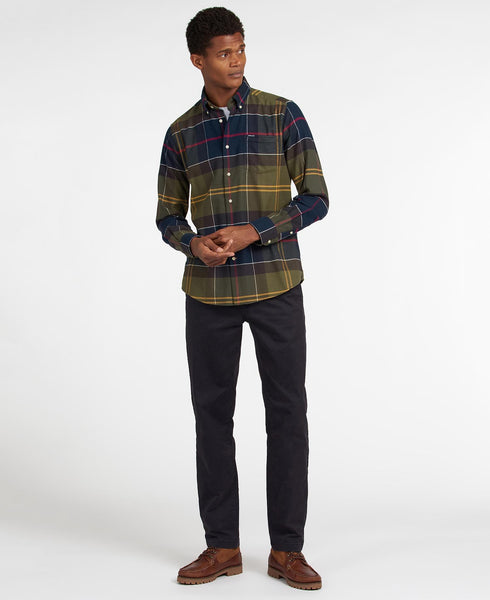 Barbour MSH4990-TN52 Edderton Tailored BD Shirt Classic Tartan GREEN-NAVY