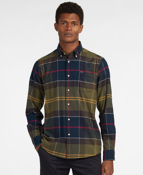 Barbour MSH4990-TN52 Edderton Tailored BD Shirt Classic Tartan GREEN-NAVY