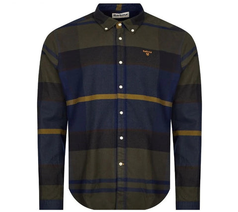 Barbour MSH4994-TN28 Iceloch Tailored BD Shirt OLIVE NIGHT