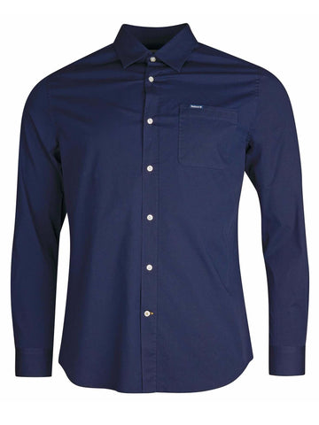 Barbour MSH5161-NY91 Stretch Poplin Cotton Shirt NAVY BLUE