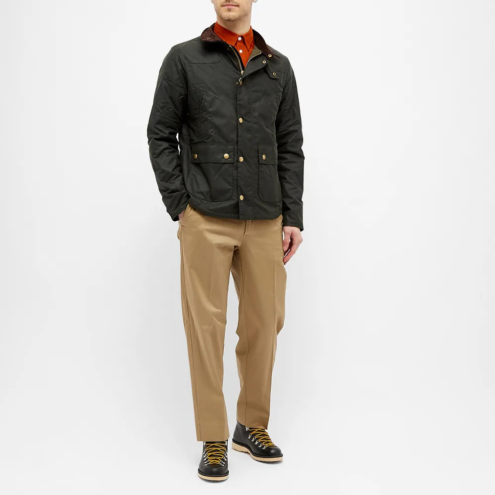 Barbour reelin wax jacket green clearance