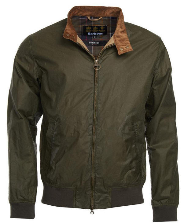 Barbour MWX1350-OL51 LightWeight Royston Bomber Jacket OLIVE Green