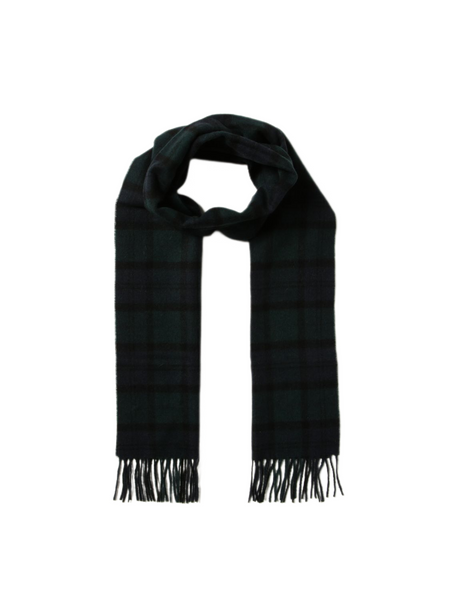 Barbour USC0001-NY91Tartan Lambswool Scarf BLACK WATCH navy