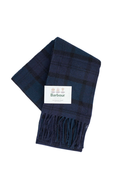 Barbour USC0001-NY91Tartan Lambswool Scarf BLACK WATCH navy