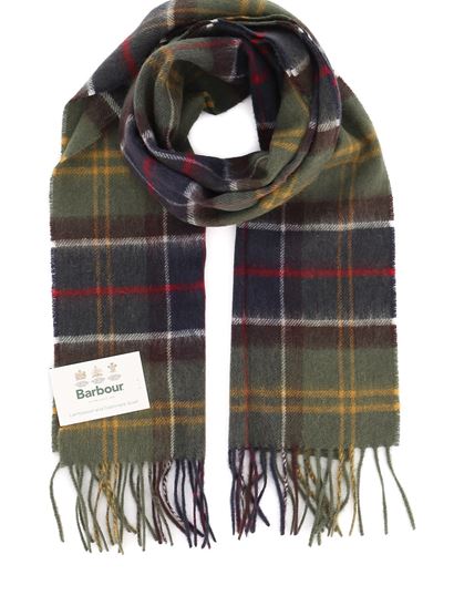 Barbour USC0001-TN11  Tartan Lambswool Scarf Olive Green