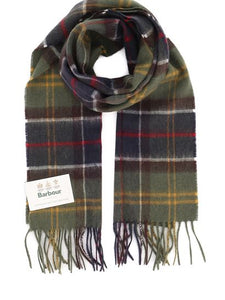 Barbour USC0001-TN11  Tartan Lambswool Scarf Olive Green