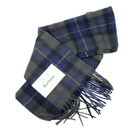 Barbour USC0001-TN28 Tartan Lambswool Scarf OLIVE NIGHT