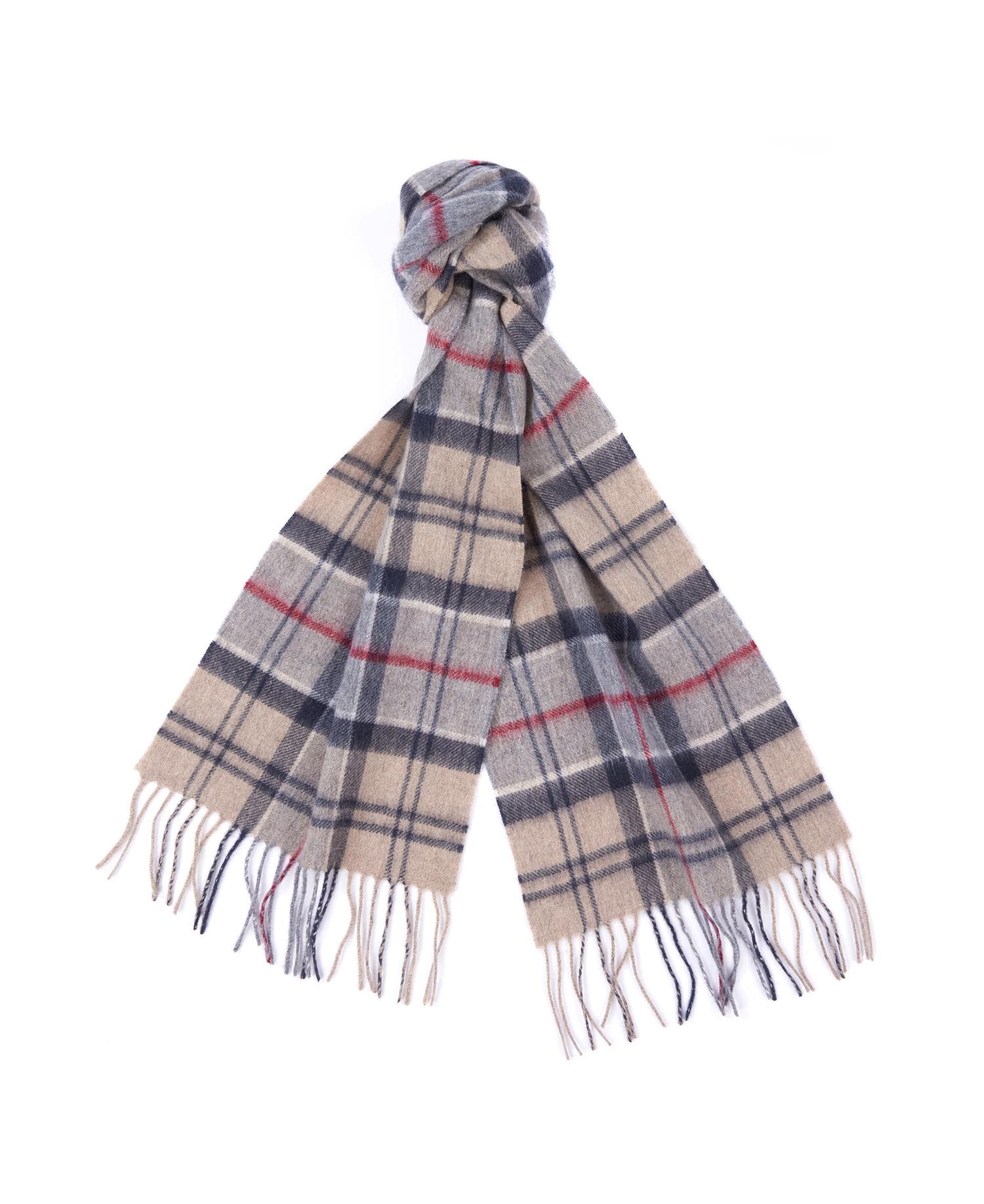 Barbour USC0002-TN32 Merino Cashmere Tartan Scarf BEIGE