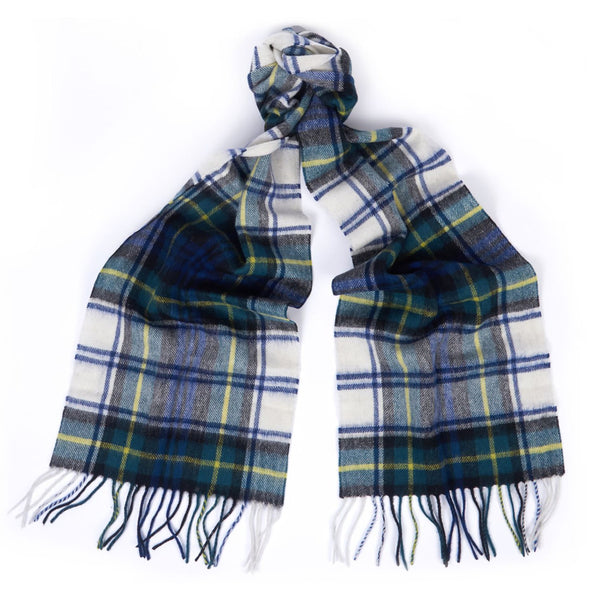 Barbour USC0137-GN11 New Check Tartan Scarf Wool-Cashmere Black-Watch GREEN