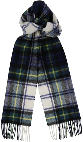 Barbour USC0137-GN11 New Check Tartan Scarf Wool-Cashmere Black-Watch GREEN