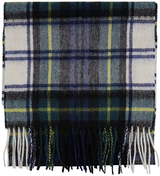 Barbour USC0137-GN11 New Check Tartan Scarf Wool-Cashmere Black-Watch GREEN
