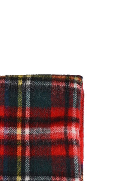Barbour USC0137-RE11 New Check Tartan Scarf Wool-Cashmere Royal Stewart RED