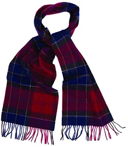 Barbour USC0157-RE35  Holden Check Tartan Scarf BORDEAUX