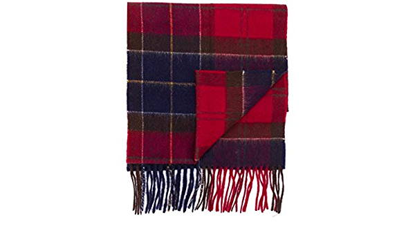 Barbour USC0157-RE35  Holden Check Tartan Scarf BORDEAUX
