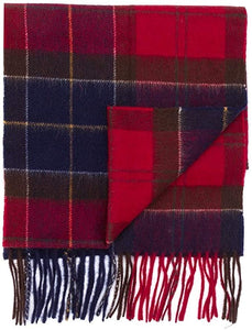 Barbour USC0157-RE35  Holden Check Tartan Scarf BORDEAUX