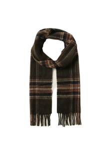 Barbour USC0217-OL95 Elwood Scarf By Moons Tartan BROWN