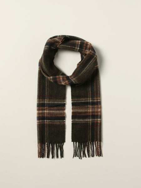 Barbour USC0217-OL95 Elwood Scarf By Moons Tartan BROWN