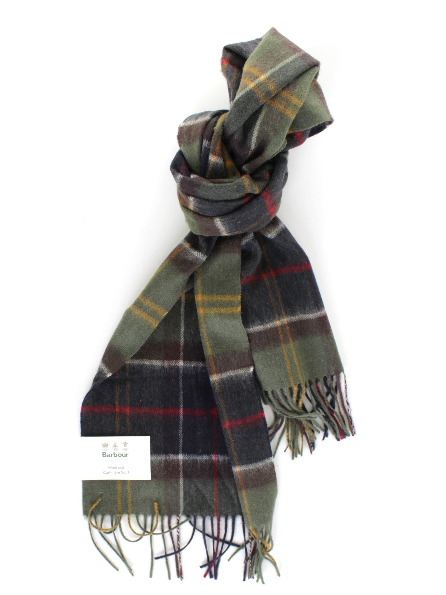 Barbour USC0357-TN11 Monsal Tartan Scarf Classic Tartan Green